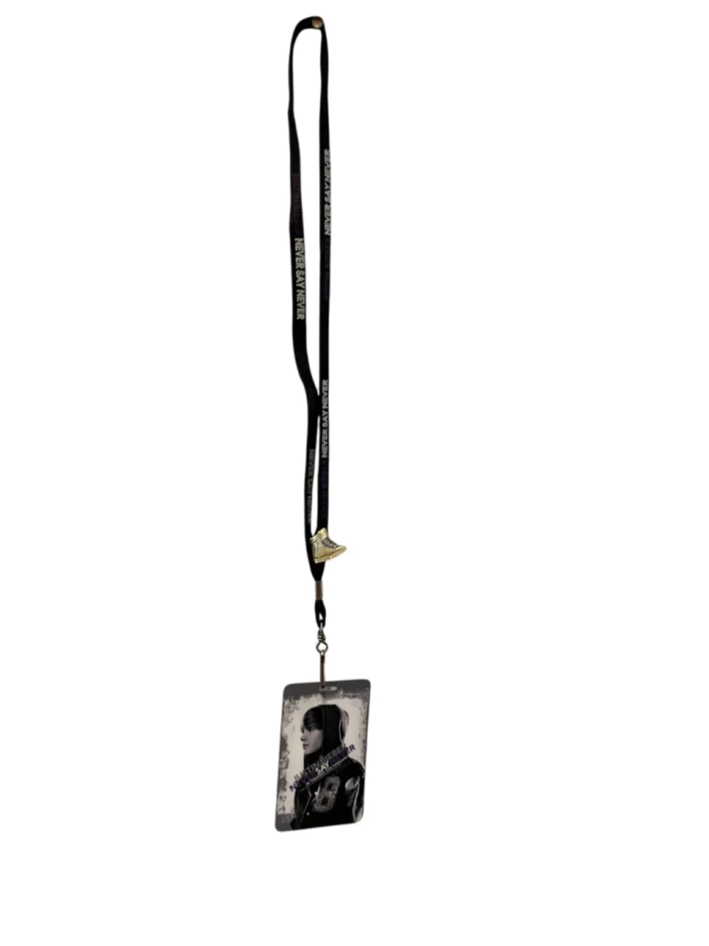 Authentic Justin Bieber Never Say Never Laminate Lanyard + Glow Stick Concert